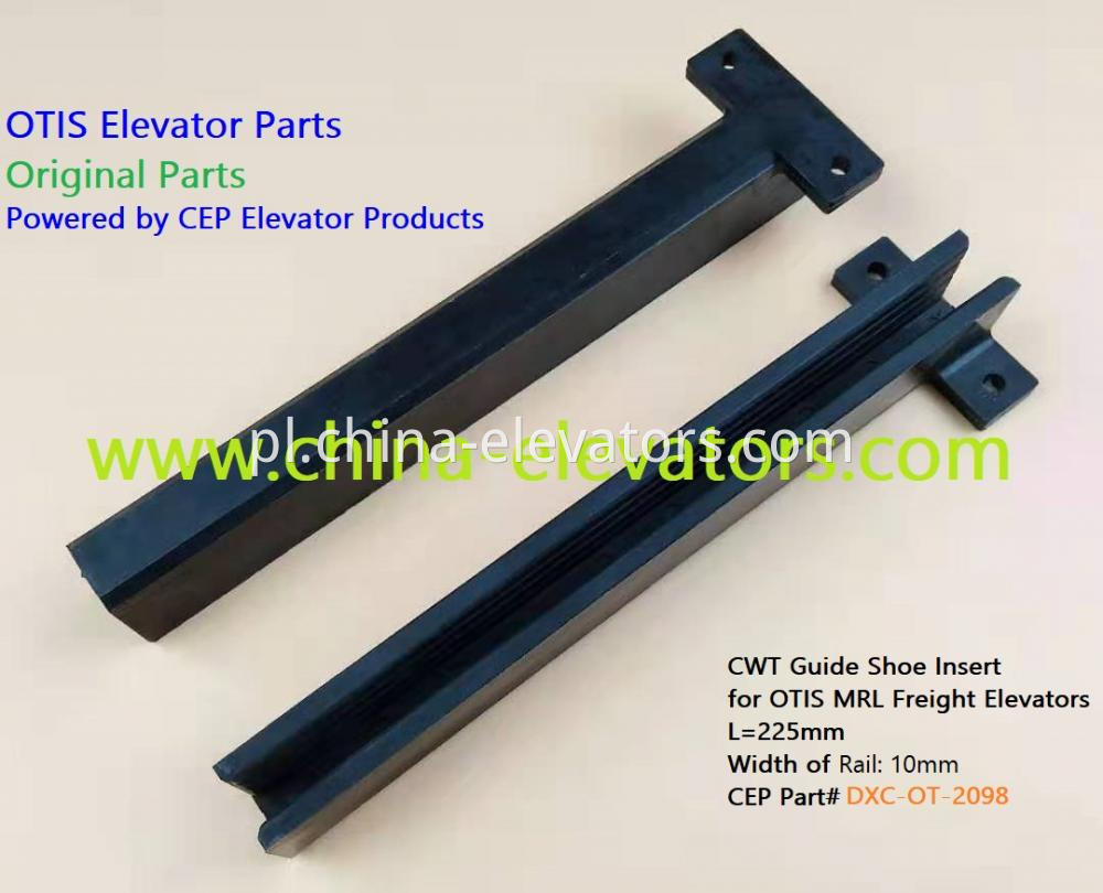 T type Counterweight Guide Shoe Insert for OTIS MRL Elevators 10mm Rail